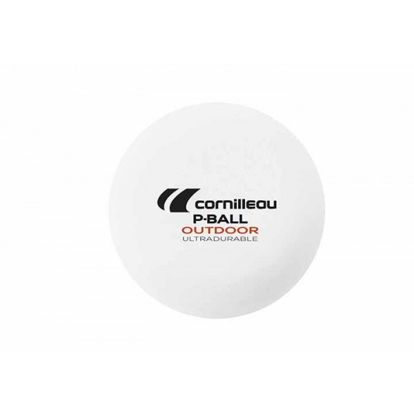 Cornilleau Palline Ping-Pong P-Ball Outdoor Ultradurable Bianche 6 pz